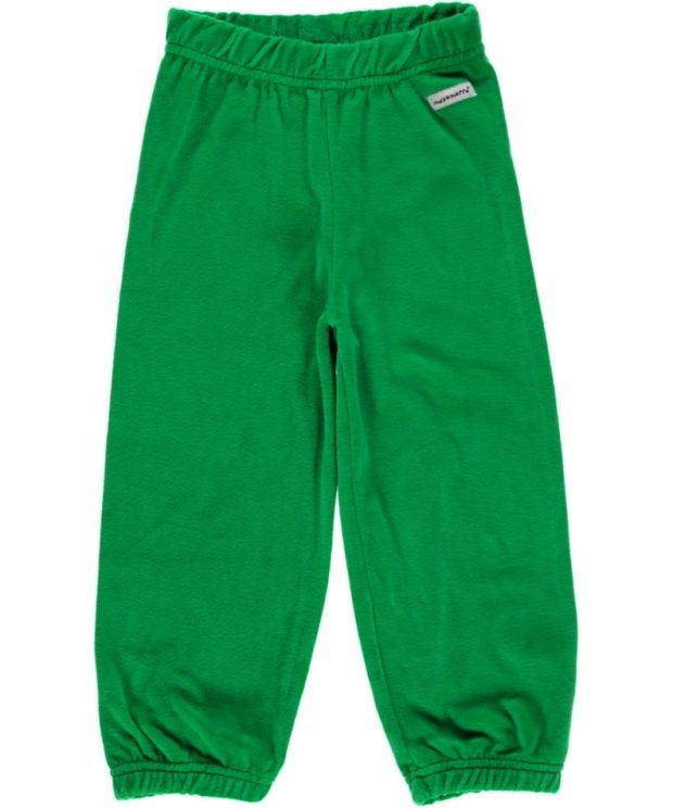 Pants Basic Velour Bright Green. Hose mit Tasche Velours
