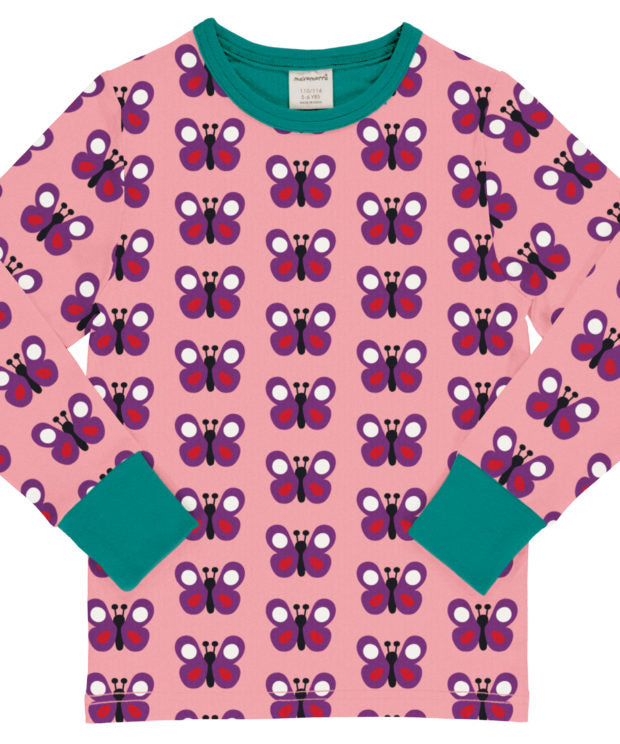 Top LS Garden Butterfly. T-Shirt lange Aermel