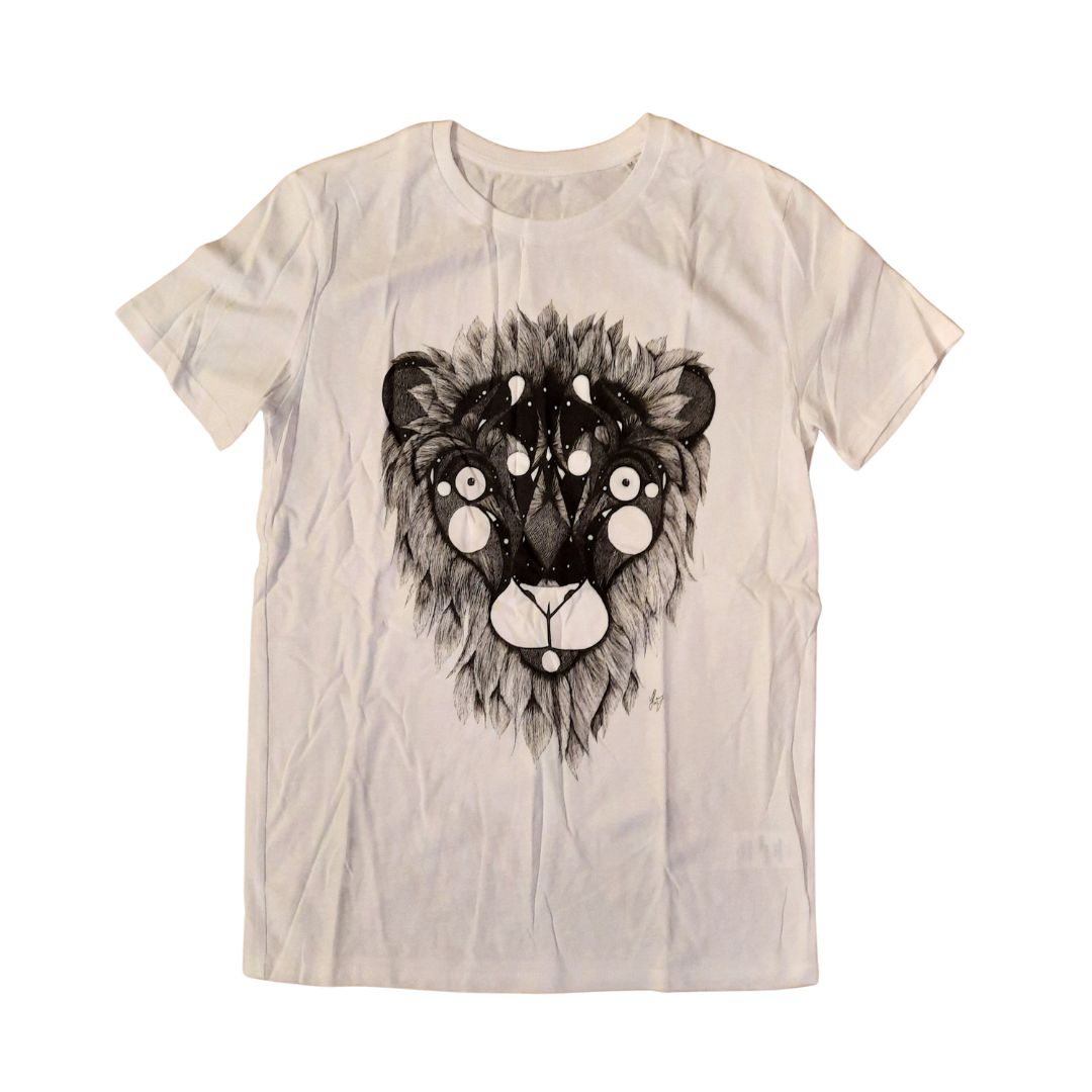 YackFou - Damen T-Shirt Lion white