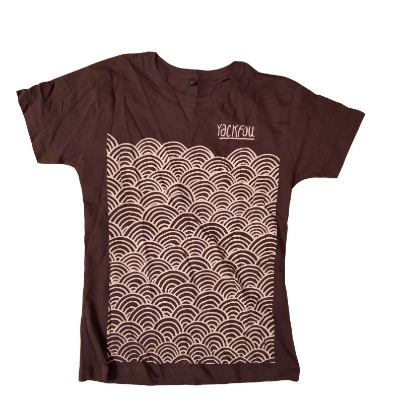 YackFou - Damen T-Shirt waves brown