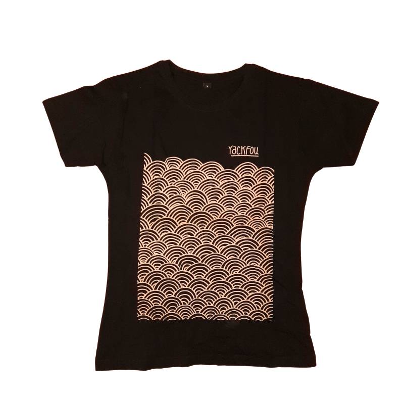 YackFou - Damen T-Shirt Waves black