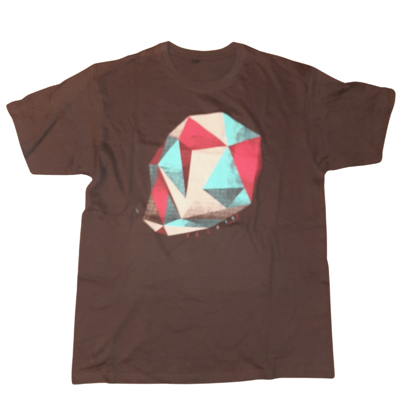 YackFou - Herren T-Shirt Geometrix braun