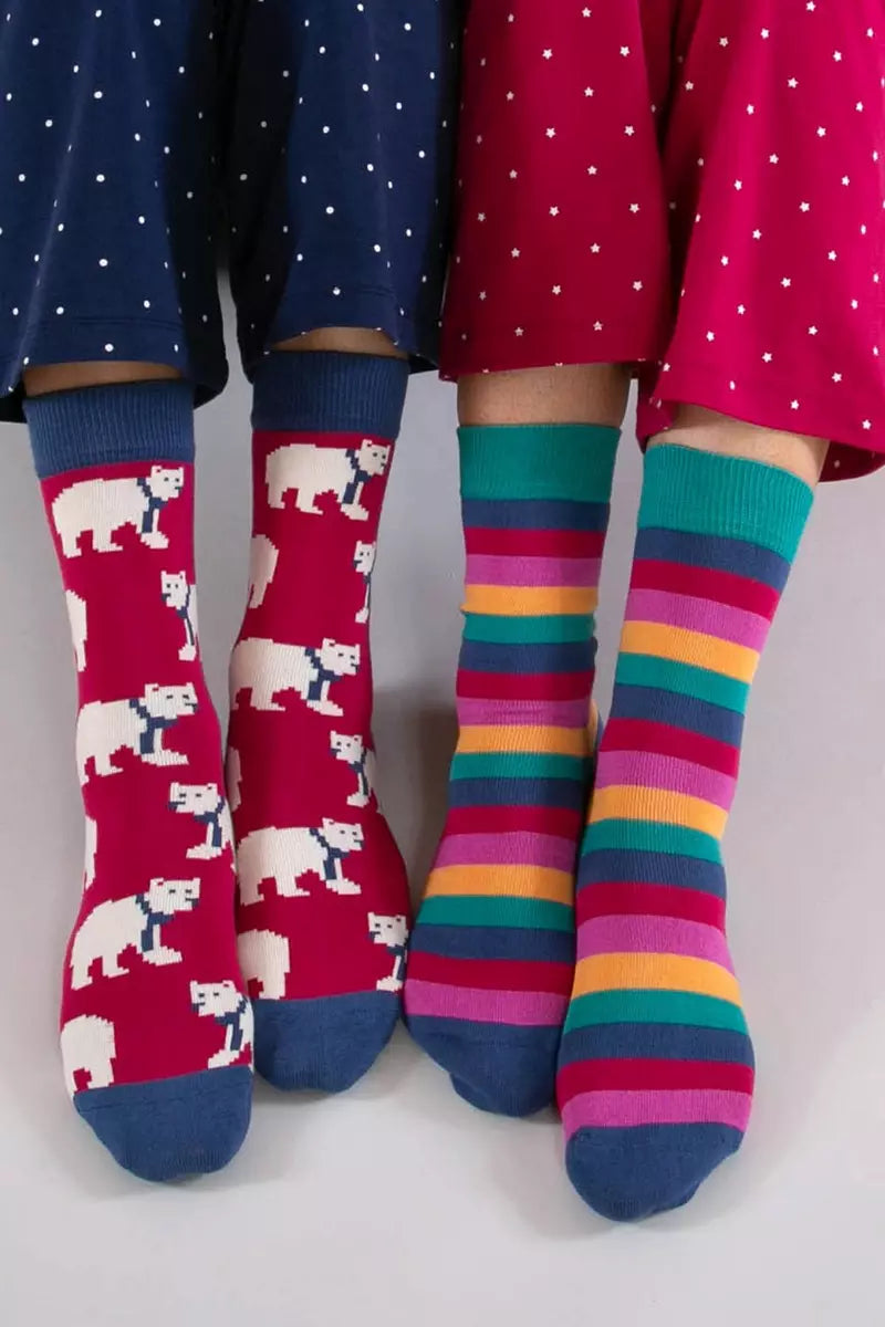 Kite - Polar Bear - Stripes Socken