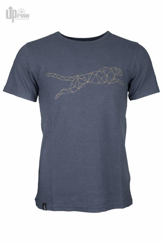 gerade geschnittenes T-Shirt mit Print eines geometrischen Pumas.