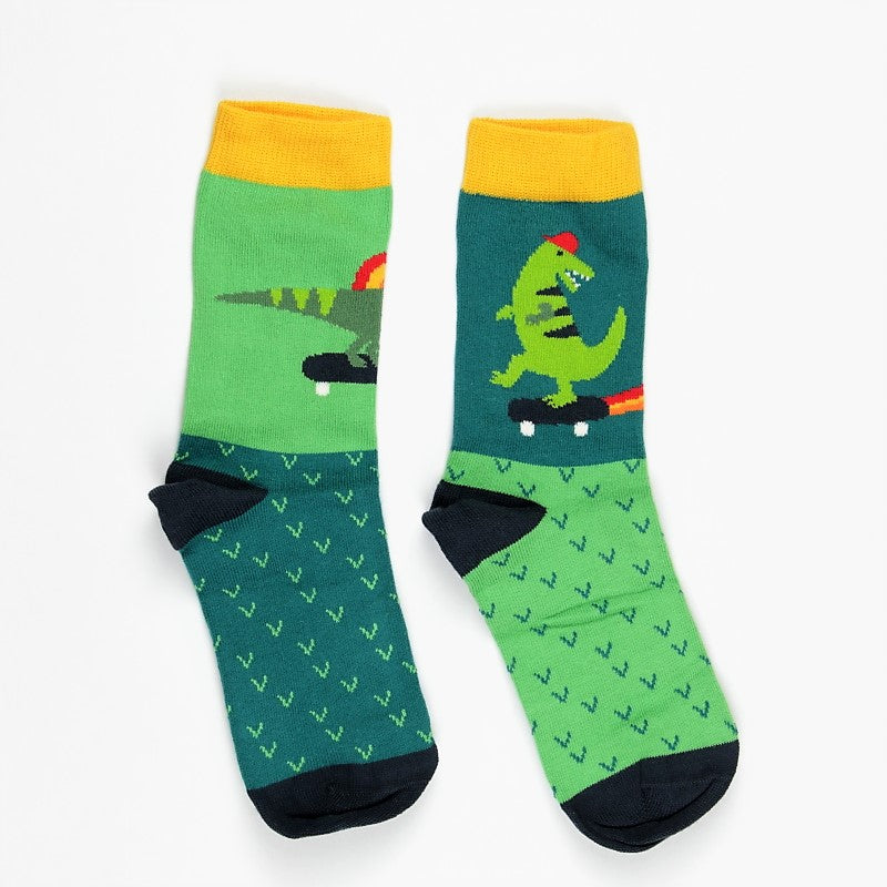 Frugi - Super Socks in a bag - Deep Spruce Dino