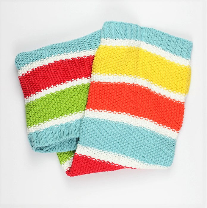 Frugi - Cuddle Up Blanket - Soft White Multi Stripe
