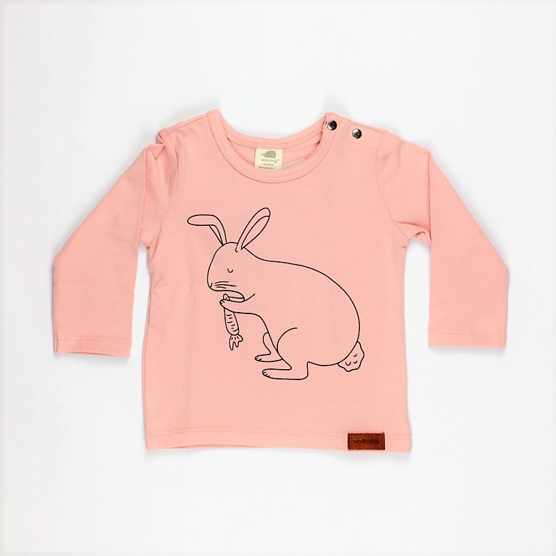 Walkiddy - Shirt - Happy Rabbits rosa
